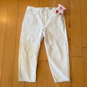 J.Jill Denim White Capri Jeans High Rise 16 Plus